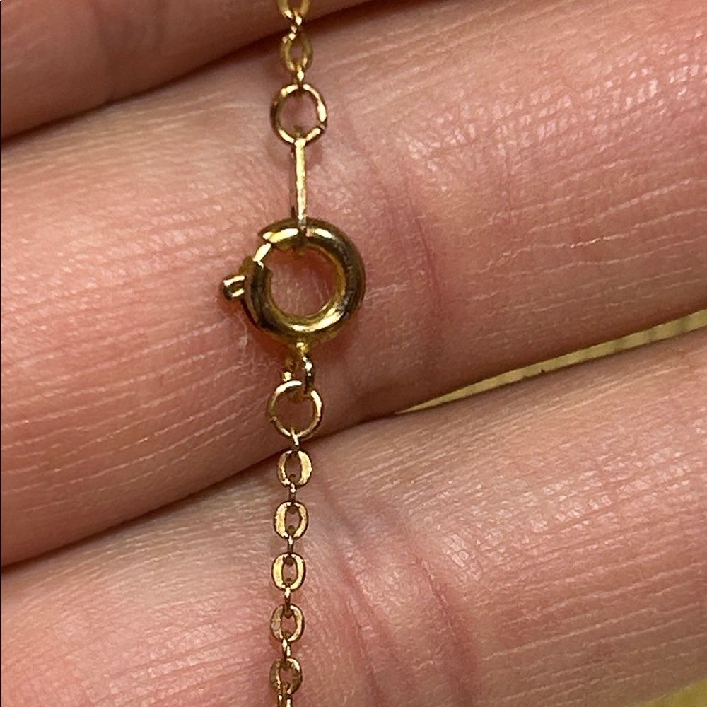 Vintage Gold Chain Necklace with Red Rose Pendant - Picture 7 of 8